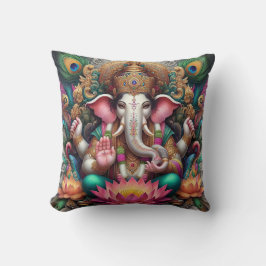 Hindou God Ganesh / Ganesha coussin avec Om design