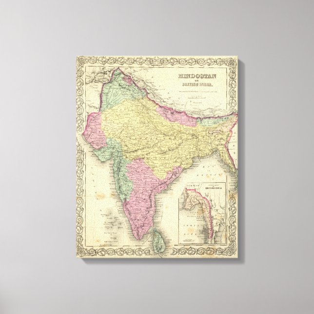Hindown oder Britisches Indien 2 Leinwanddruck (Vorderseite)
