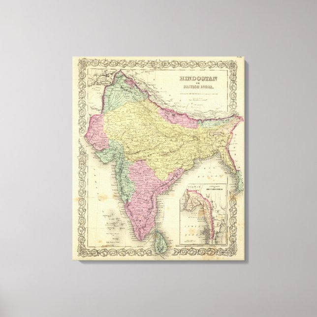 Hindown oder Britisches Indien 2 Leinwanddruck (Vorderseite)