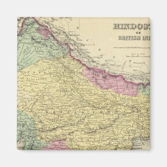 Hindown oder Britisches Indien 2 Magnet (Vorne)