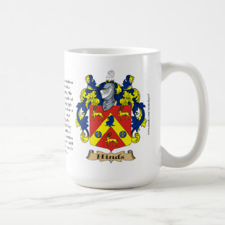 Hinds, der Ursprung, die Bedeutung und das Wappen Kaffeetasse