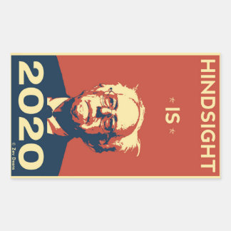 HINDSICHTLICH IST 2020 RECHTECKIGER AUFKLEBER