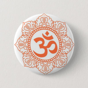 HINDU - BUDDHA-SYMBOLE OM, OHM BUTTON