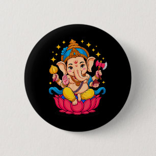 Hindu Ganesha Puja Elefantengott Indien Meditation Button