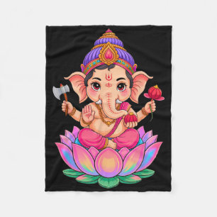 Hindu Ganesha Puja Elefantengott Indien Meditation Fleecedecke