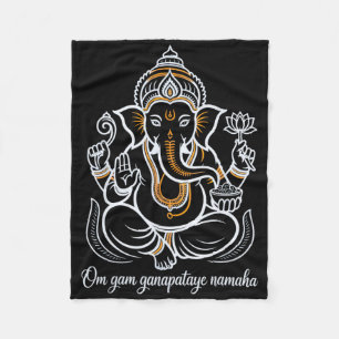 Hindu Ganesha Puja Elefantengott Indien Meditation Fleecedecke