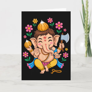 Hindu Ganesha Puja Elefantengott Indien Meditation Karte