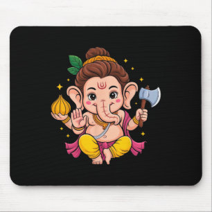 Hindu Ganesha Puja Elefantengott Indien Meditation Mousepad