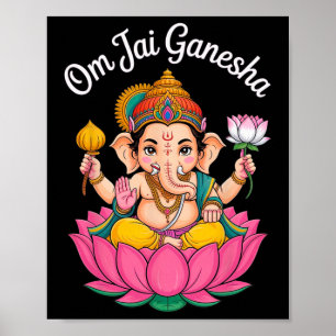 Hindu Ganesha Puja Elefantengott Indien Meditation Poster