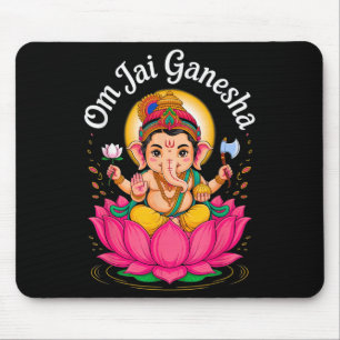 Hindu Ganesha Puja Elephant Gott Indien Meditation Mousepad