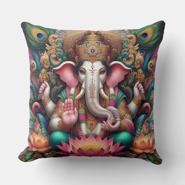 Hindu God Lord Ganesh / Ganesha Pillow Kissen (Vorderseite)
