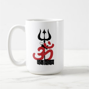 Hindu God Shiva Om Namah Shivay mit Trident OM Kaffeetasse