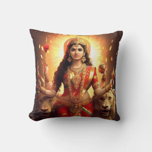 Hindu Goddess Durga Beautiful Throw Kissen