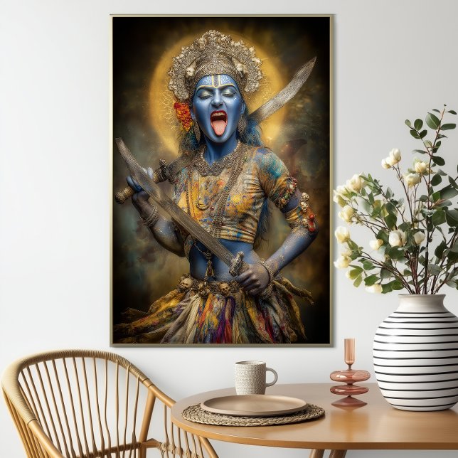Hindu Goddess Kali Modern Malerei Shakti Art Poster (Von Creator hochgeladen)