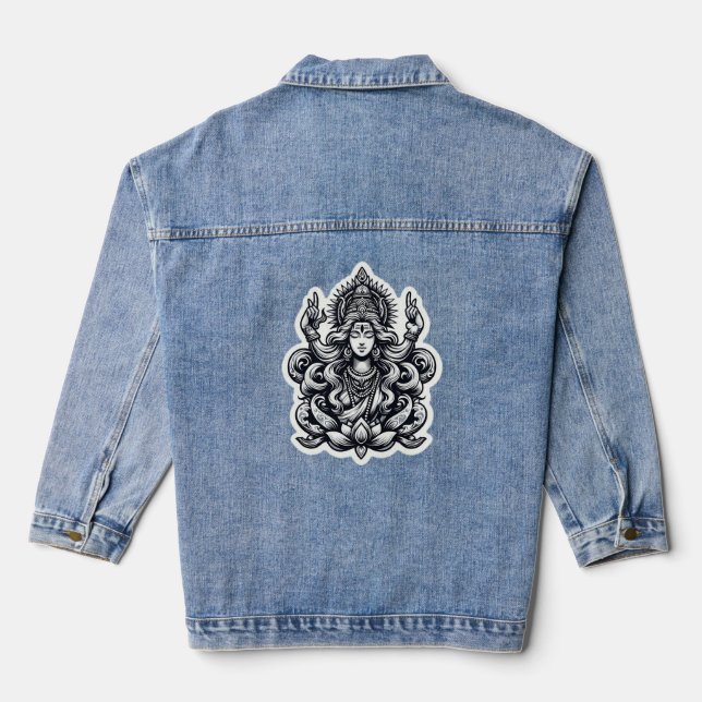 Hindu Goddess Shiva denim Jacke (Rückseite)