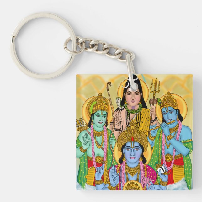 Hindu Gods Keychain Schlüsselanhänger (Vorderseite)
