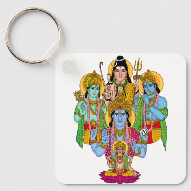 Hindu Gods Keychain Schlüsselanhänger (Vorderseite)