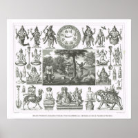 Hindu-Götter, mongolische Idole, Buddha-Figuren