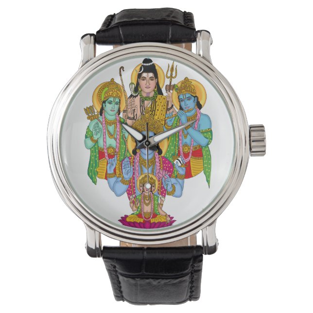 Hindu-Götter-Uhr Armbanduhr (Vorderseite)