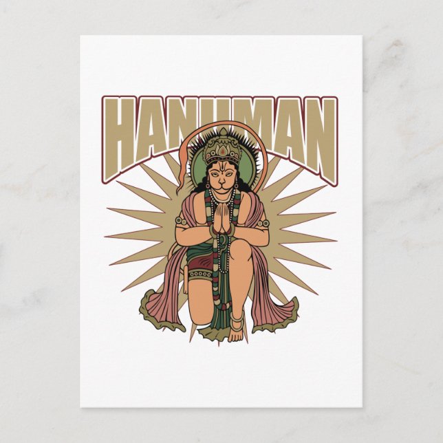 Hindu Hanuman Postkarte (Vorderseite)