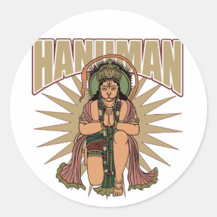 Hindu Hanuman Runder Aufkleber