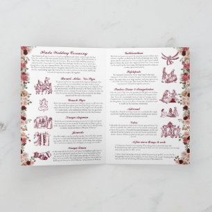 Hindu-Hochzeitfeier (Gold Rot Rosa) geklappt Programm