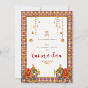 Hindu Hochzeitseinladung & indische Einladungen