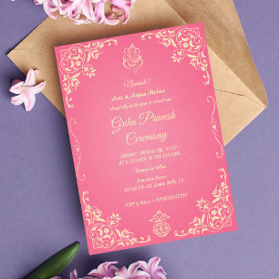 Hindu House Erwärmung Griha Pravesh Einladung