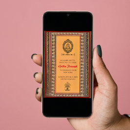 Hindu House Erwärmung Griha Pravesh Einladung