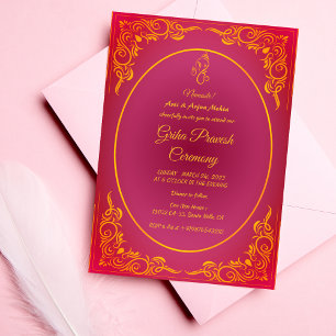 Hindu House Erwärmung Griha Pravesh Einladung