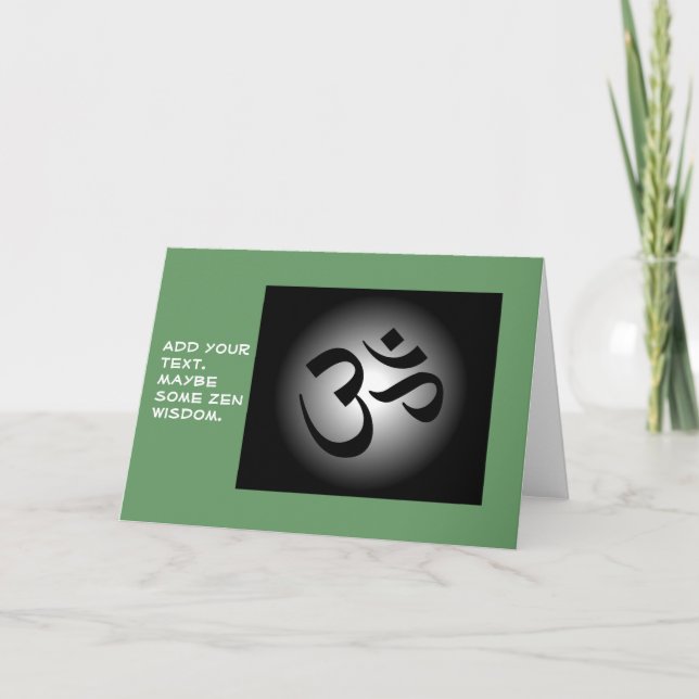 Hindu OM - Meditations-Symbol Karte (Vorderseite)