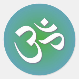 Hindu OM - Meditations-Symbol Runder Aufkleber