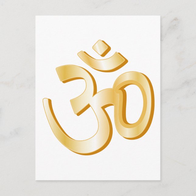 Hindu Om Symbol 5.6" x 4.25" Postkarte (Vorderseite)