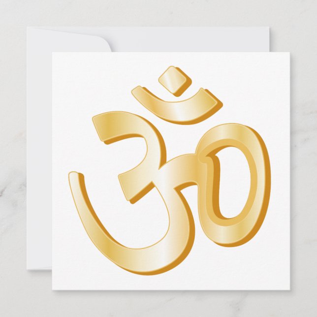 Hindu Om Symbol Einladung/Ankündigung Flachkarte (Vorderseite)