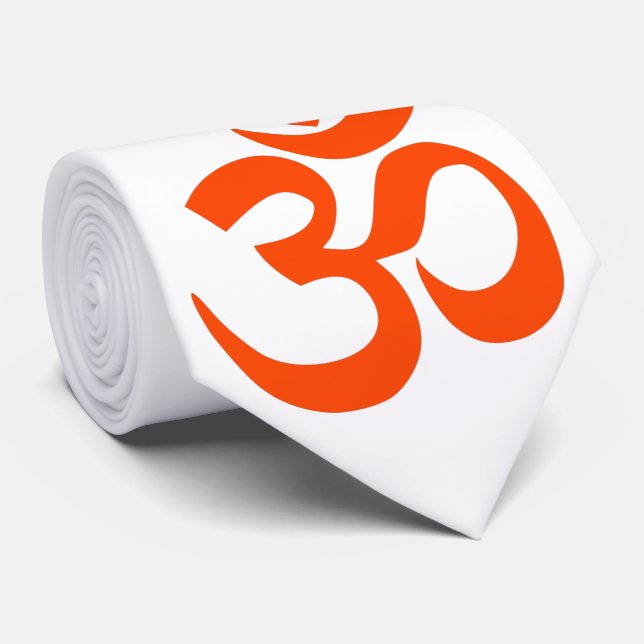 Hindu Om Symbol Krawatte (Gerollt)
