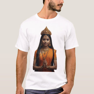 Hindu Queen's Devotional Portrait T-Shirt