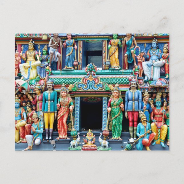 Hindu Temple Little India Singapore Postkarte (Vorderseite)