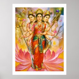 Hindu Three Goddesses Poster