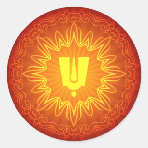 Hindu Tilak Sign Decorative Design Runder Aufkleber