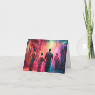  HINDU Warum nach Regenbögen jagen, wenn es HOLI  Dankeskarte