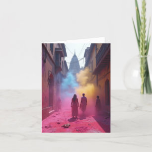 HINDU Warum Regenbogen jagen, wenn es HOLI gibt Dankeskarte