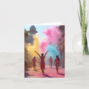 HINDU Warum Regenbogen jagen, wenn es HOLI gibt Dankeskarte