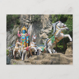 Hindugott mit Pferdekutsche in der Höhle von Ramay Postkarte