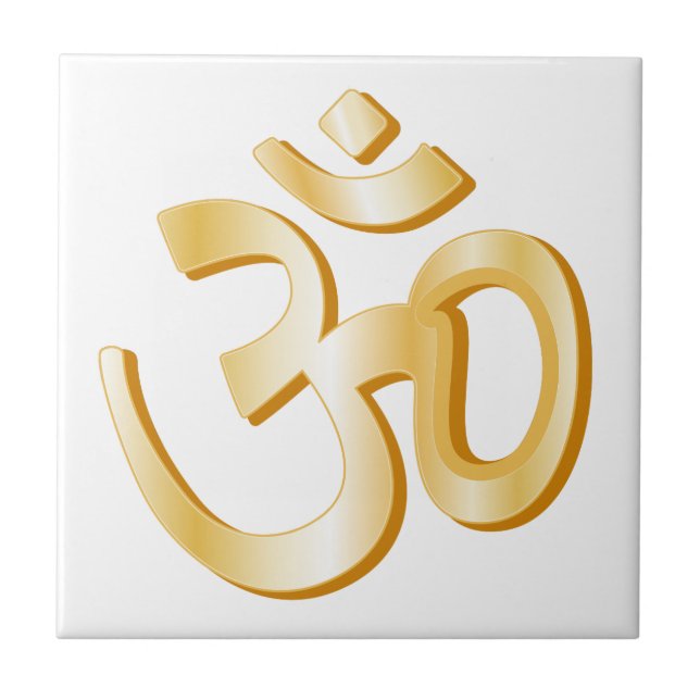 Hinduismus Om Symbol Fliese (Vorderseite)