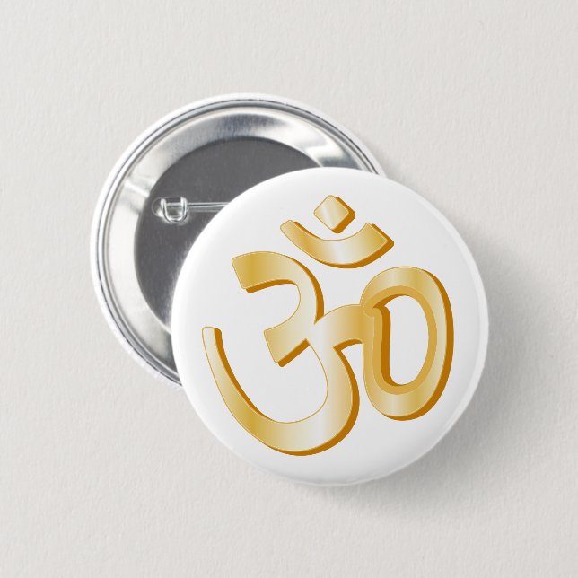 Hinduismus-Symbol Button (Vorne & Hinten)