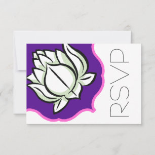Hinduistische Lotusblume RSVP Karte