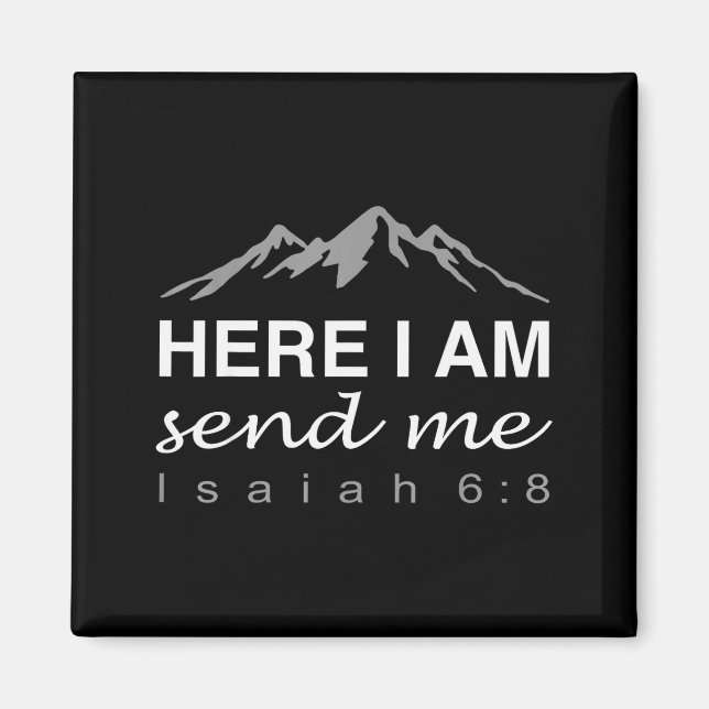 Hineni Here I Am Send Me Christians Hebrew Words  Magnet (Vorne)