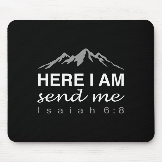 Hineni Here I Am Send Me Christians Hebrew Words  Mousepad (Vorne)
