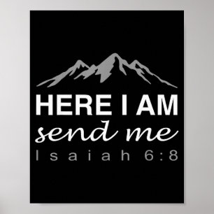 Hineni Hier Bin Ich Sende Mich Christen Hebräische Poster