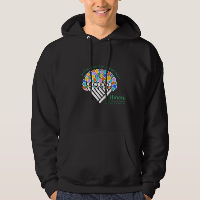 Hineni Learning Center Men's Hoodie - Black (Vorderseite)